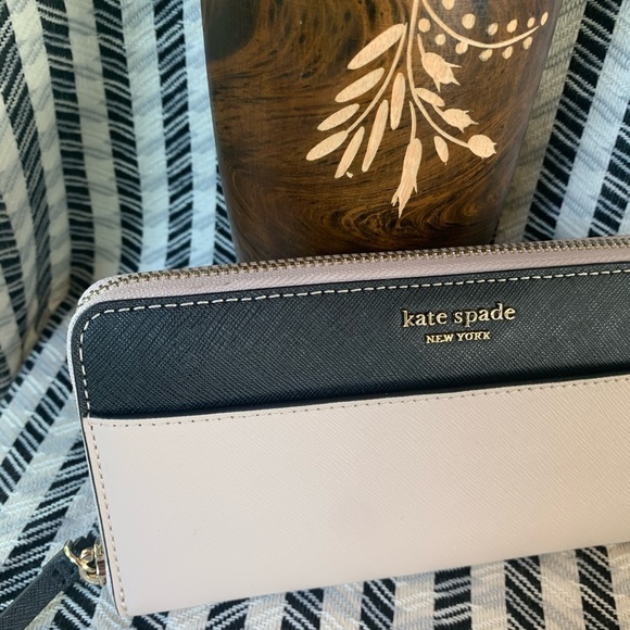 Large continental wallet Kate spade Cameron beige - Picture 2 of 6